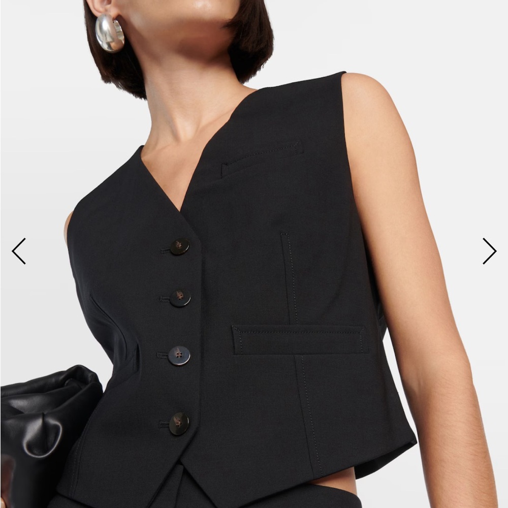 NWT Veronica Beard Bennett Vest Black Size 6
